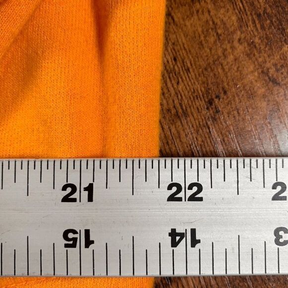 CHUMS Hurricane Button Down Sweat Shirt Small Orange - Picture 5 of 5